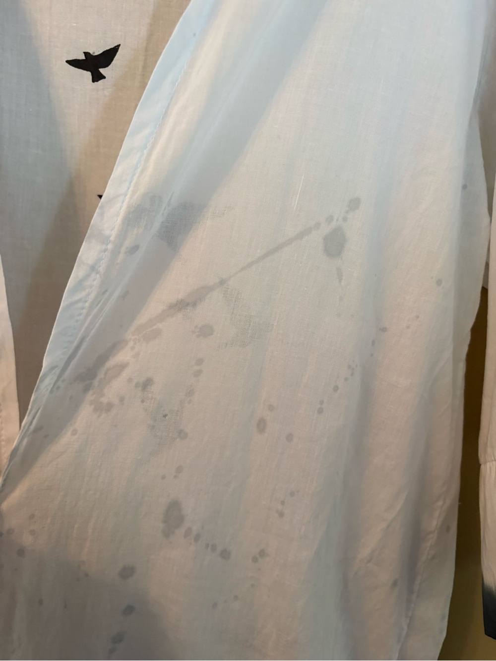 Lillias Bliss Artisan Small Batch Cotton Kimono w/Bird Accent - Picture 7 of 9